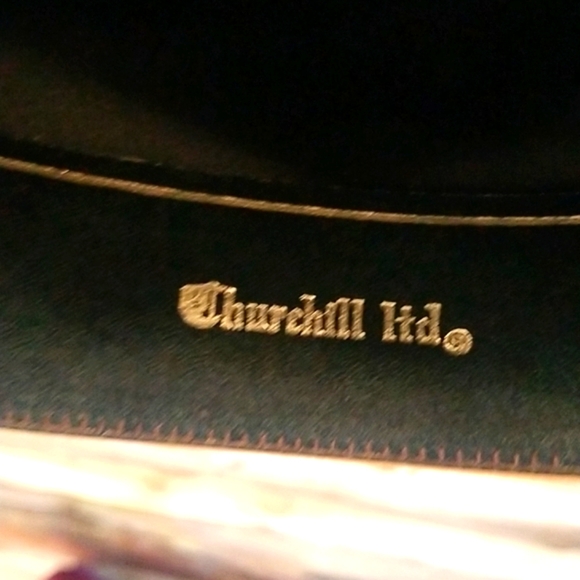 Vtg CHURCHILL LTD Neiman Marcus Tobacco Brown Leather Western Cowboy Rancher Hat - Picture 9 of 16